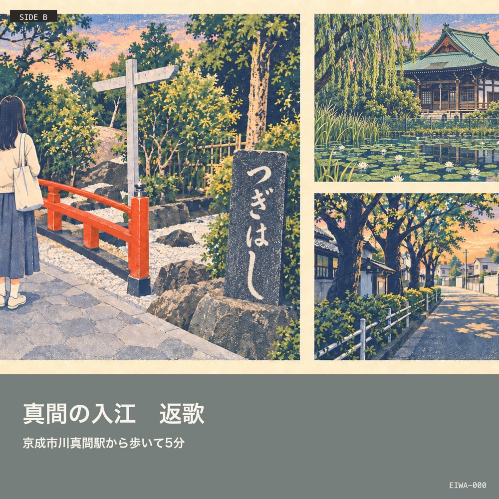 B面 返歌 真間の入江