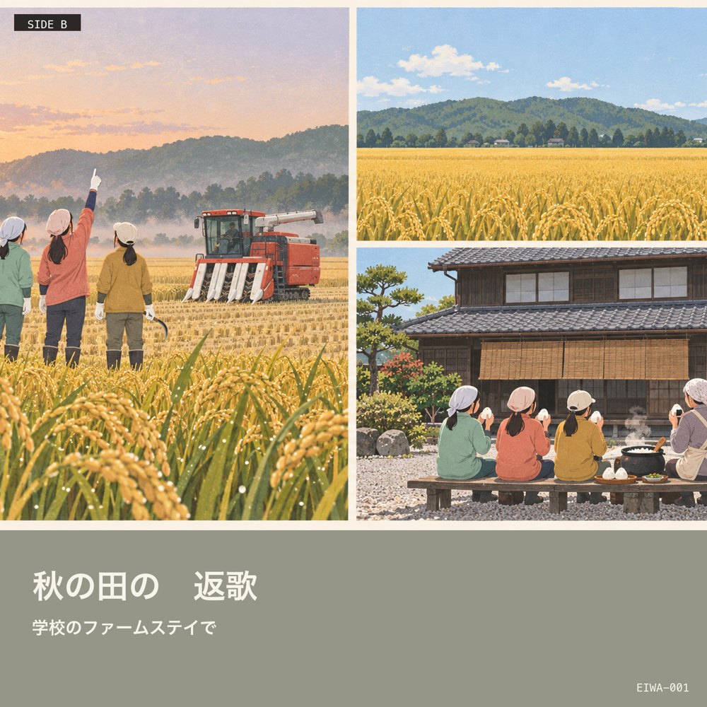 B面 返歌 秋の田の