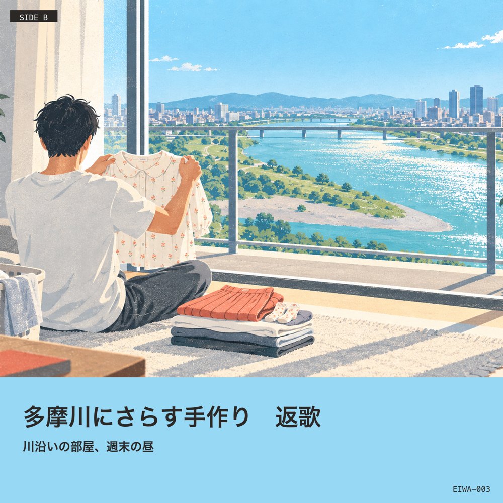 B面 返歌 多摩川にさらす手作り