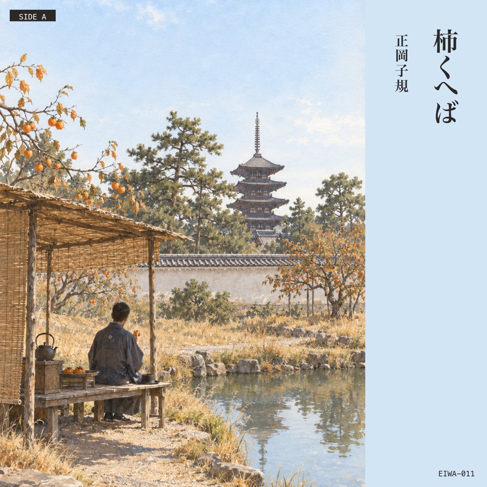 A面 本歌 柿くへば